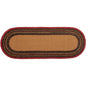 Cumberland Stenciled Moose Jute Runner Oval 13x36