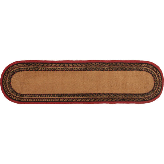 Cumberland Stenciled Moose Jute Runner Oval 13x48