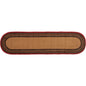 Cumberland Stenciled Moose Jute Runner Oval 13x48