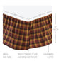 Heritage Farms Primitive Check King Bed Skirt 78x80x16