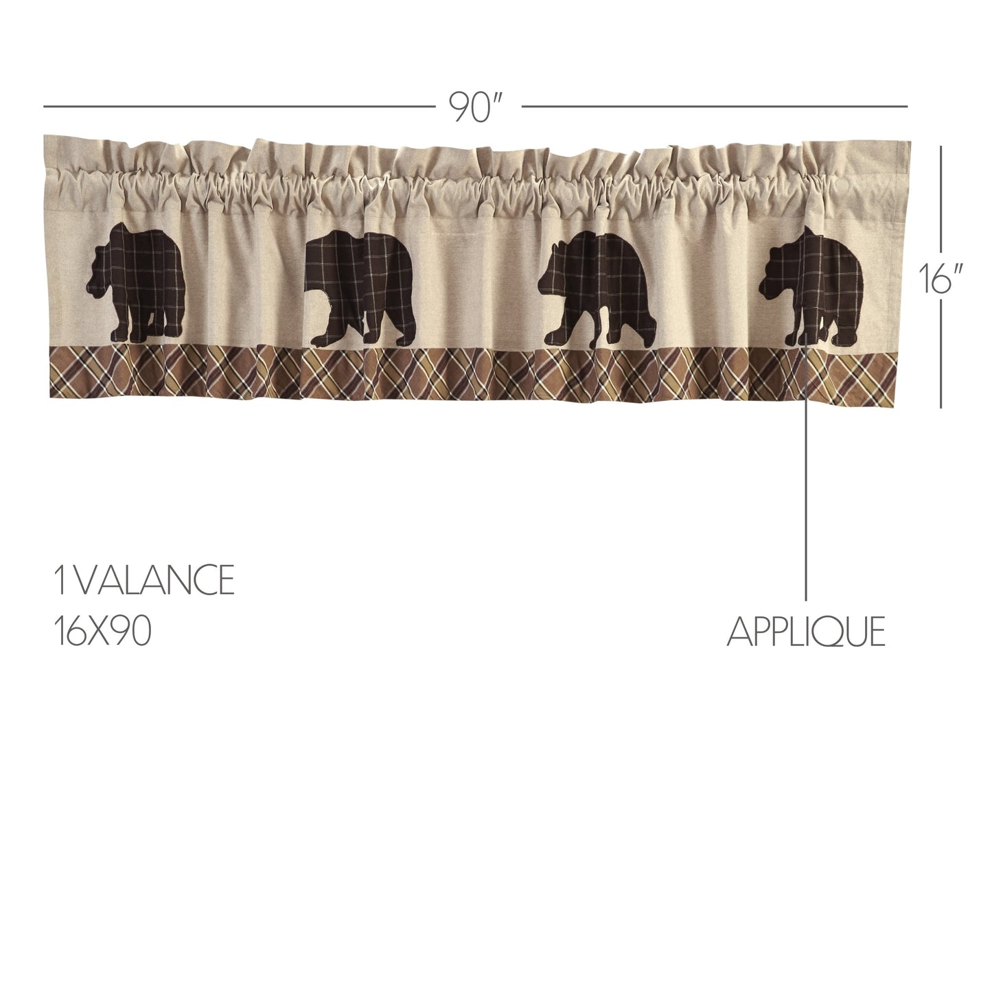 Wyatt Bear Valance 16x90