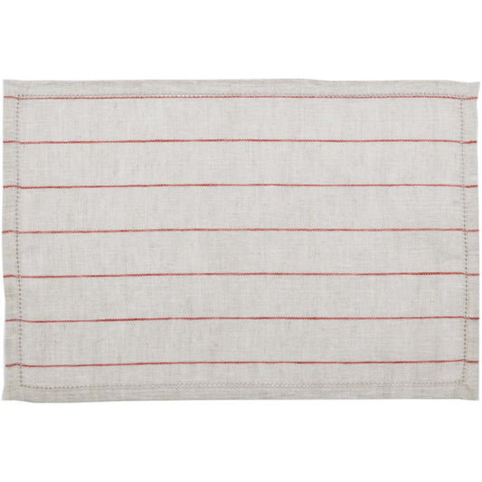 Charley Red Placemat Set of 6 12x18