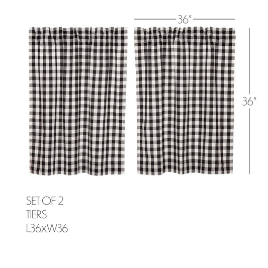 Annie Buffalo Black Check Tier Set of 2 L36xW36