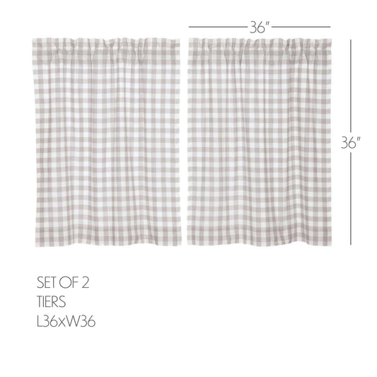Annie Buffalo Grey Check Tier Set of 2 L36xW36