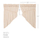 Annie Buffalo Tan Check Prairie Swag Set of 2 36x36x18