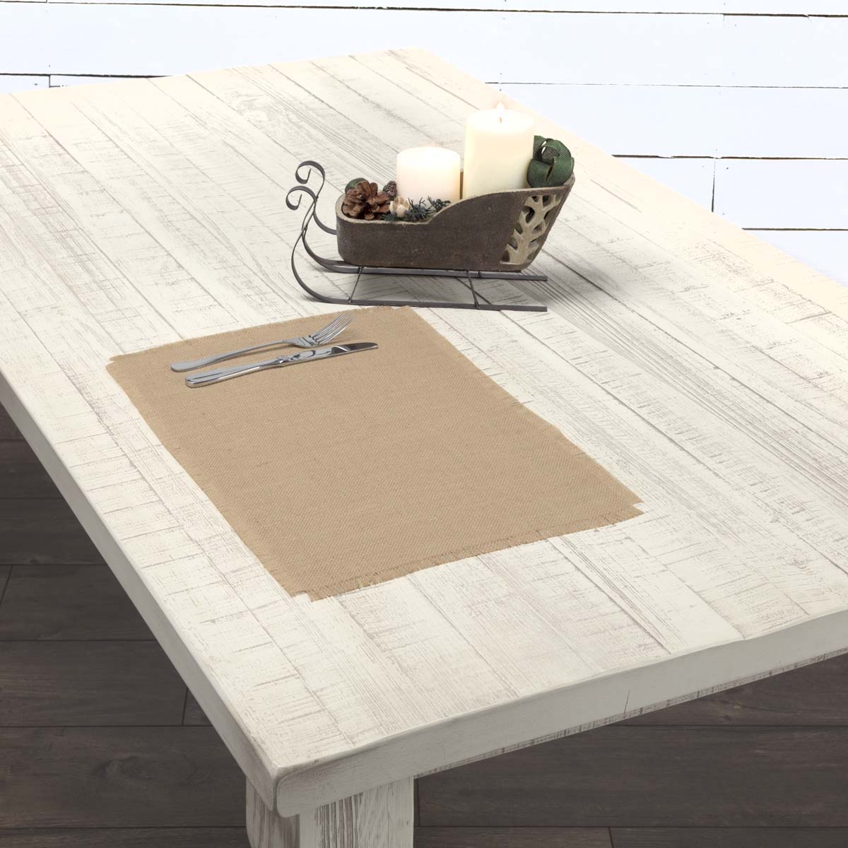Jute Burlap Natural Placemat Set of 6