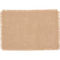 Jute Burlap Natural Placemat Set of 6 12x18