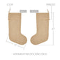 Greetings Jute Burlap Tan Stocking 12x20
