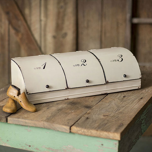 Three Door Divided Storage Bin