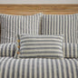 Market Place Gray Fabric Pillow Cover 21Lx12W