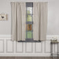 Market Place Gray Ticking Stripe Short Panel Set of 2 63Lx36W