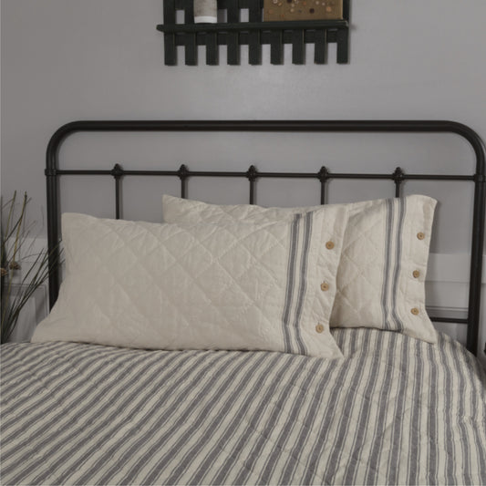 Market Place Gray King Sham 37Lx21W