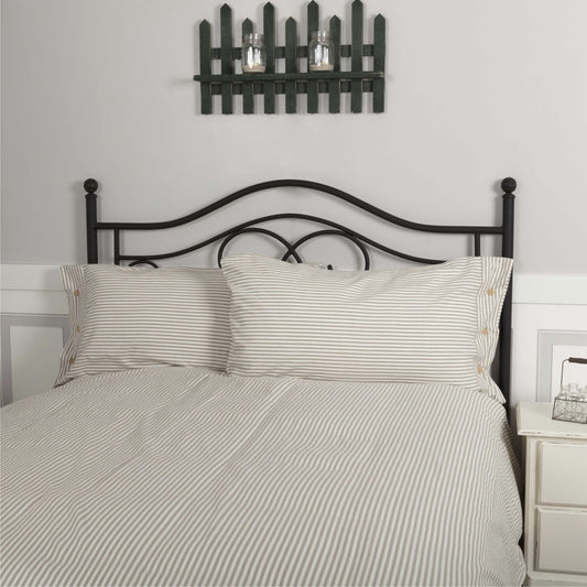 Farmhouse Ticking Taupe King Sham 37Lx21W