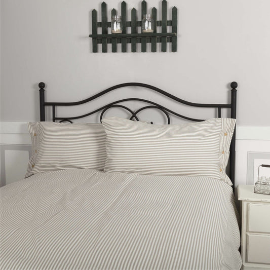 Farmhouse Ticking Taupe King Sham