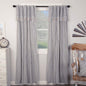 Farmhouse Ticking Blue Panel Set of 2 84Lx40W