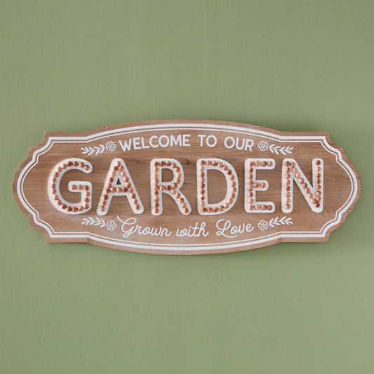 Welcome to Our Garden Wall Sign