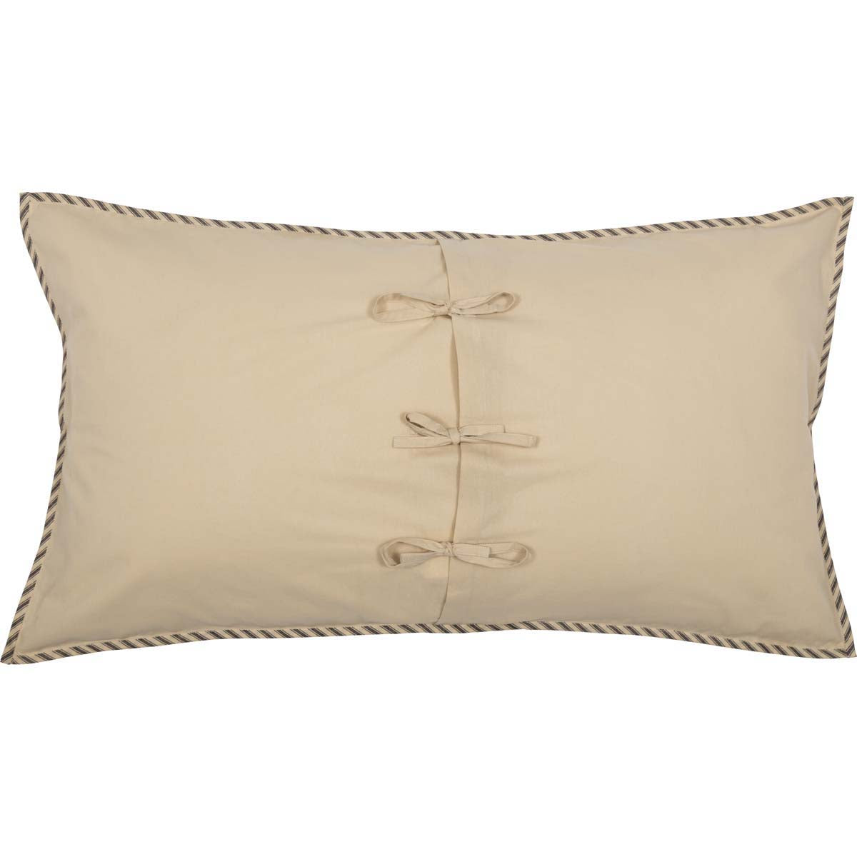 Sawyer Mill Charcoal Ticking Stripe King Sham 21x37