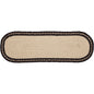 Sawyer Mill Charcoal Creme Farmhouse Jute Oval Runner 8x24