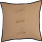 Black Check Star Quilted Euro Sham 26x26