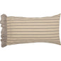Sawyer Mill Charcoal Stripe Ruffled King Pillow Case Set of 2 21x40
