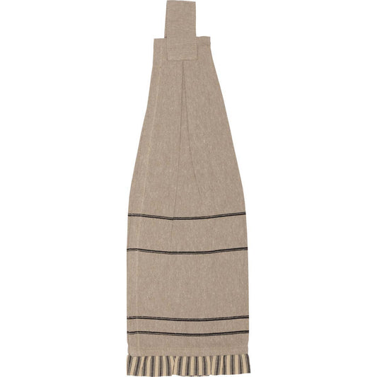 Sawyer Mill Charcoal Cow Button Loop Tea Towel Set of 2