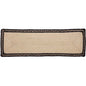 Sawyer Mill Charcoal Cow Jute Stair Tread Rect Latex 8.5x27