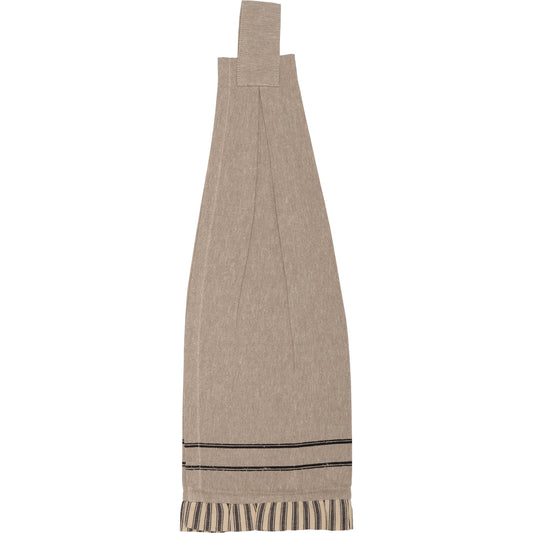 Sawyer Mill Charcoal Pig Button Loop Tea Towel Set of 2