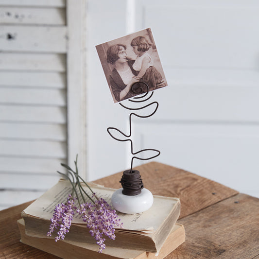 Vintage Doorknob Photo Holder - Rose - Min of 2