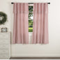 Farmhouse Ticking Red Short Panel Set of 2 63Lx36W