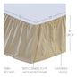 Prairie Winds Green Ticking Stripe Twin Bed Skirt 39x76x16