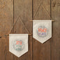 Set of Two Peace and Joy Fabric Wall Hangings