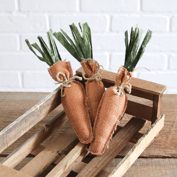 Set of Three Burlap Carrots - Min of 4