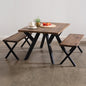 Abingdon Kitchen Table with Two Benches