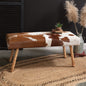 Tombstone Cowhide Bench