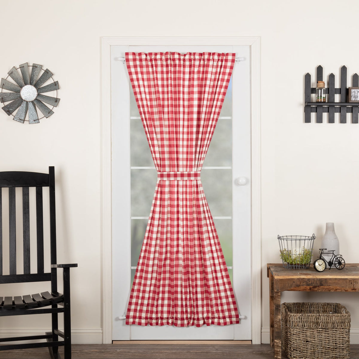 Annie Buffalo Red Check Door Panel