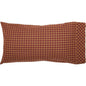 Burgundy Check King Pillow Case Set of 2 21x40