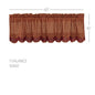 Burgundy Check Scalloped Layered Valance 16x60
