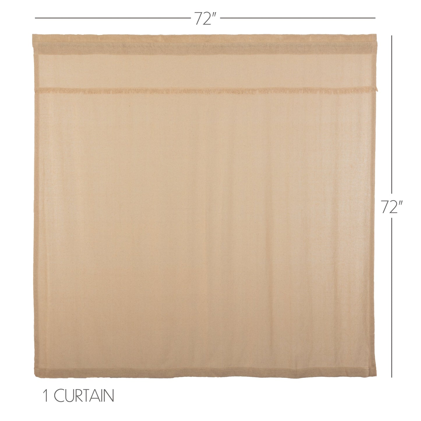 Burlap Vintage Shower Curtain 72x72