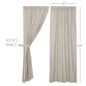 Hatteras Seersucker Blue Ticking Stripe Panel Set of 2 84x40