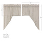 Hatteras Seersucker Blue Ticking Stripe Swag Set of 2 36x36x16