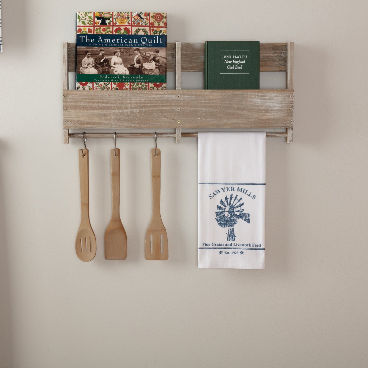 Sawyer Mill Blue Windmill Muslin Bleached White Tea Towel