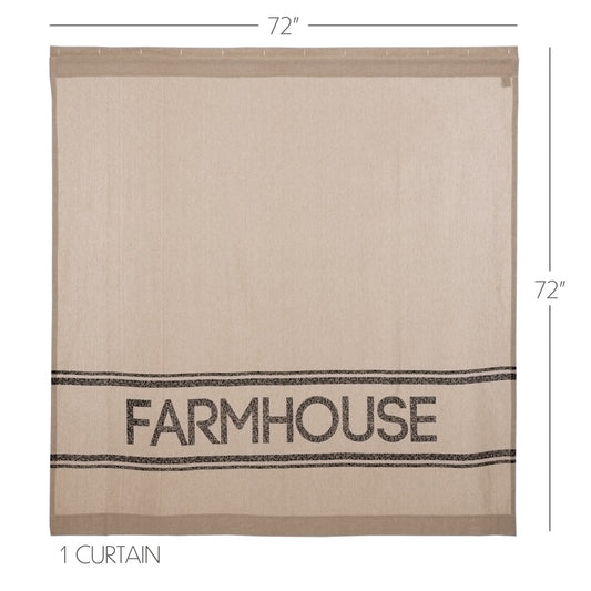 Sawyer Mill Charcoal Farmhouse Shower Curtain 72x72