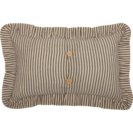 Sawyer Mill Charcoal Ticking Stripe Fabric Pillow 14x22