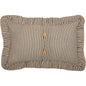 Sawyer Mill Charcoal Ticking Stripe Fabric Pillow 14x22