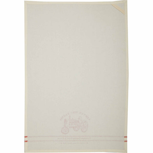 Sawyer Mill Red Tractor Muslin Unbleached Natural Tea Towel 19x28