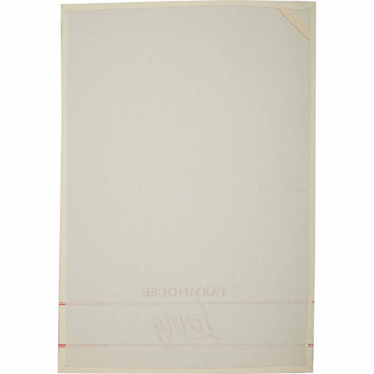 Sawyer Mill Red Farmhouse Living Muslin Unbleached Natural Tea Towel 19x28