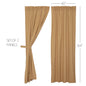 Simple Life Flax Khaki Panel Set of 2 84x40