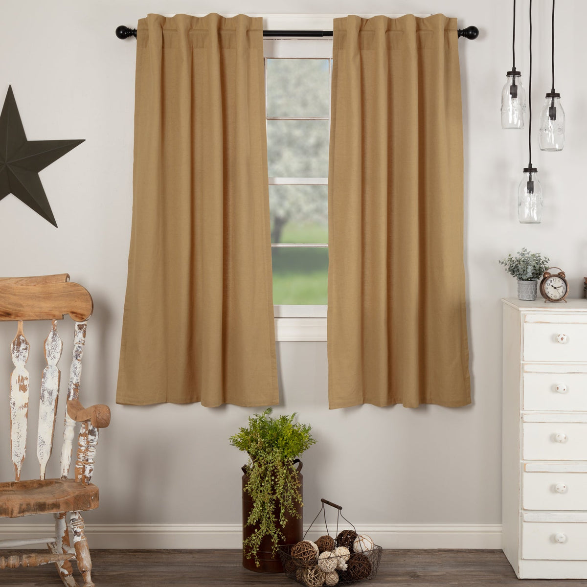 Simple Life Flax Khaki Short Panel Set of 2