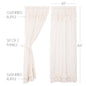Simple Life Flax Antique White Ruffled Panel Set of 2 84x40