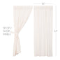 Simple Life Flax Antique White Short Panel Set of 2 63x36